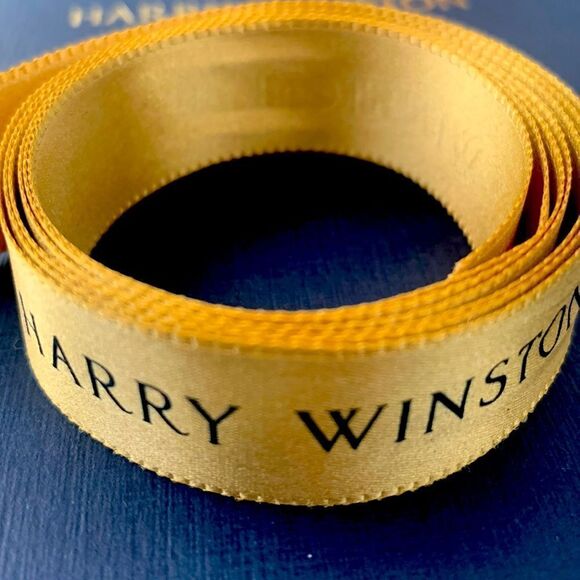 Harry Winston Ribbon Authentic Yellow Gold Gift Wrap Satin Luxury - Picture 1 of 3